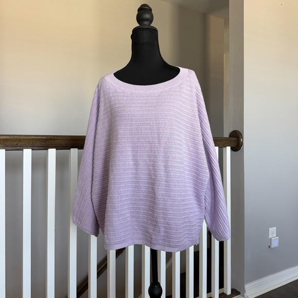 Poetry Sweaters - Poetry NWT Lavender 100% Organic Cotton Sweater Sz 18 Coastal Boho Minimalist
